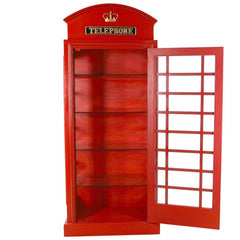 British Telephone Booth Display Cabinet Design Toscano