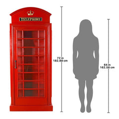 British Telephone Booth Display Cabinet Design Toscano