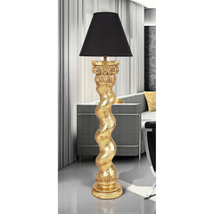 Bernini Barley Twist Column Gold Leaf Floor Lamp