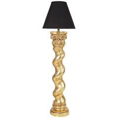 Bernini Barley Twist Column Gold Leaf Floor Lamp