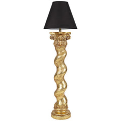 Bernini Barley Twist Column Gold Leaf Floor Lamp