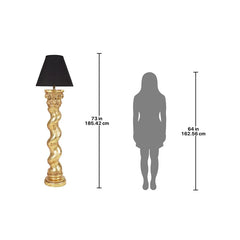 Bernini Barley Twist Column Gold Leaf Floor Lamp