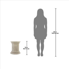 Roman Doric Column Classical Fluted Architectural Plinth: Tall Design Toscano