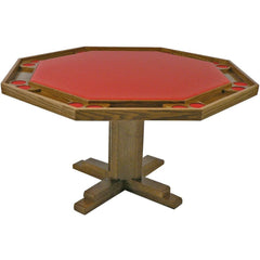 Kestell 52" Oak Octagon Poker Table with Pedestal Base