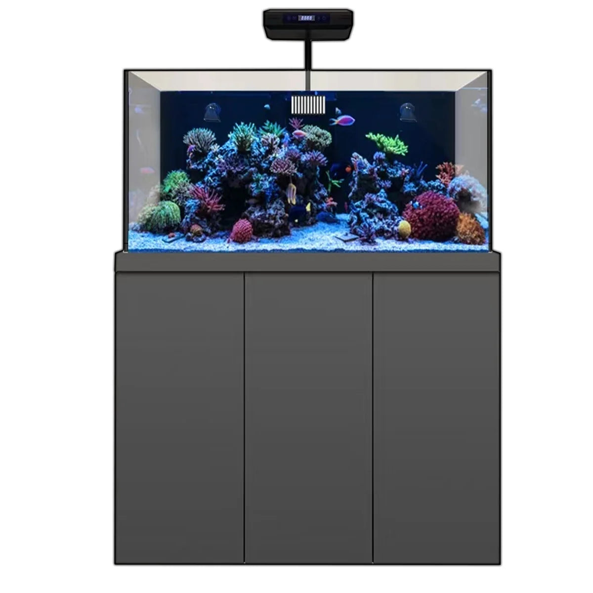 175 Gallon Coral Reef Aquarium Fish Tank Complete Set including Two Coral lights & one Protein Skimmer