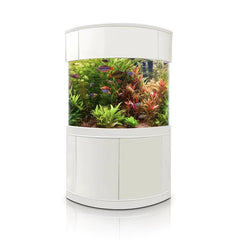 Corner 1/4 Cylinder Reef-Ready Aquarium Set in White