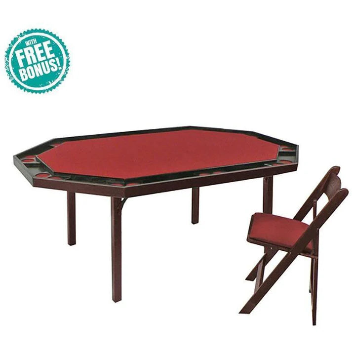 Kestell Deluxe Oak Folding Poker Table with Dining Top