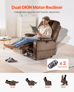 Power Lift Recliner Chair for Elderly Heat and Massage Electric Recliner Large