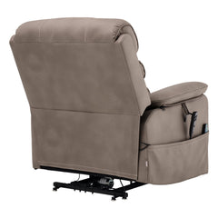 Power Lift Recliner Chair with Heat and Massage Electric Recliner Light Brown