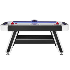 VEVOR Air-Powered Hockey Table, 72" Indoor Hockey Table for Kids and Adults, LED Sports Hockey Game with 2 Pucks, 2 Pushers, and Electronic Score System, Arcade Gaming Set for Game Room Family Home