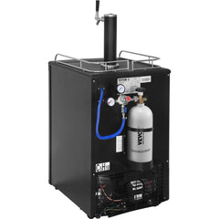 VEVOR Beer Kegerator, Single Tap Draft Beer Dispenser, Full Size Keg Refrigerator With Shelves, CO2 Cylinder, Drip Tray & Rail, 32°F- 50°F Temperature Control, Holds 1/6, 1/4, 1/2 Barrels, Black