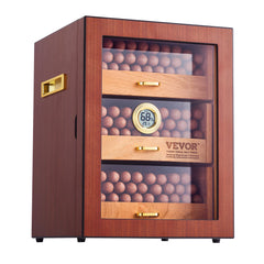 VEVOR 150 Cigar Humidor Cabinet Cedar Cigar Box Humidifier & Hygrometer & Shelve