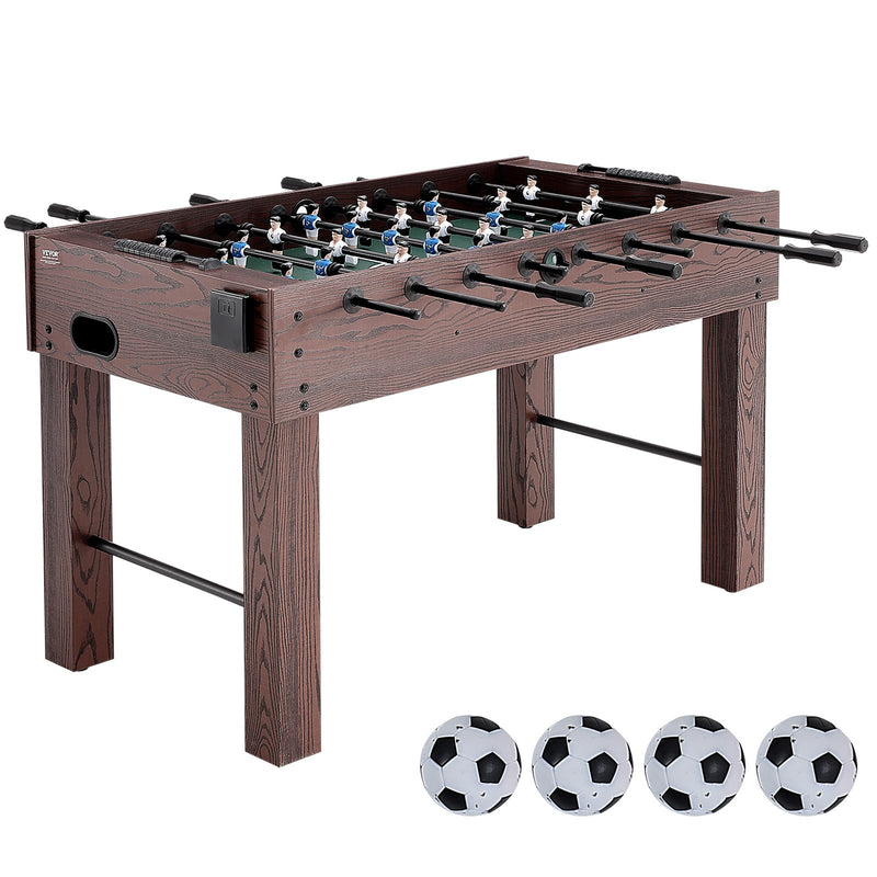 VEVOR Foosball Table, 55 inch Standard Size Foosball Table, Indoor Full Size Foosball Table for Home, Family, and Game Room, Soccer with Foosball Table Set, Includes 4 Balls and 2 Cup Holders